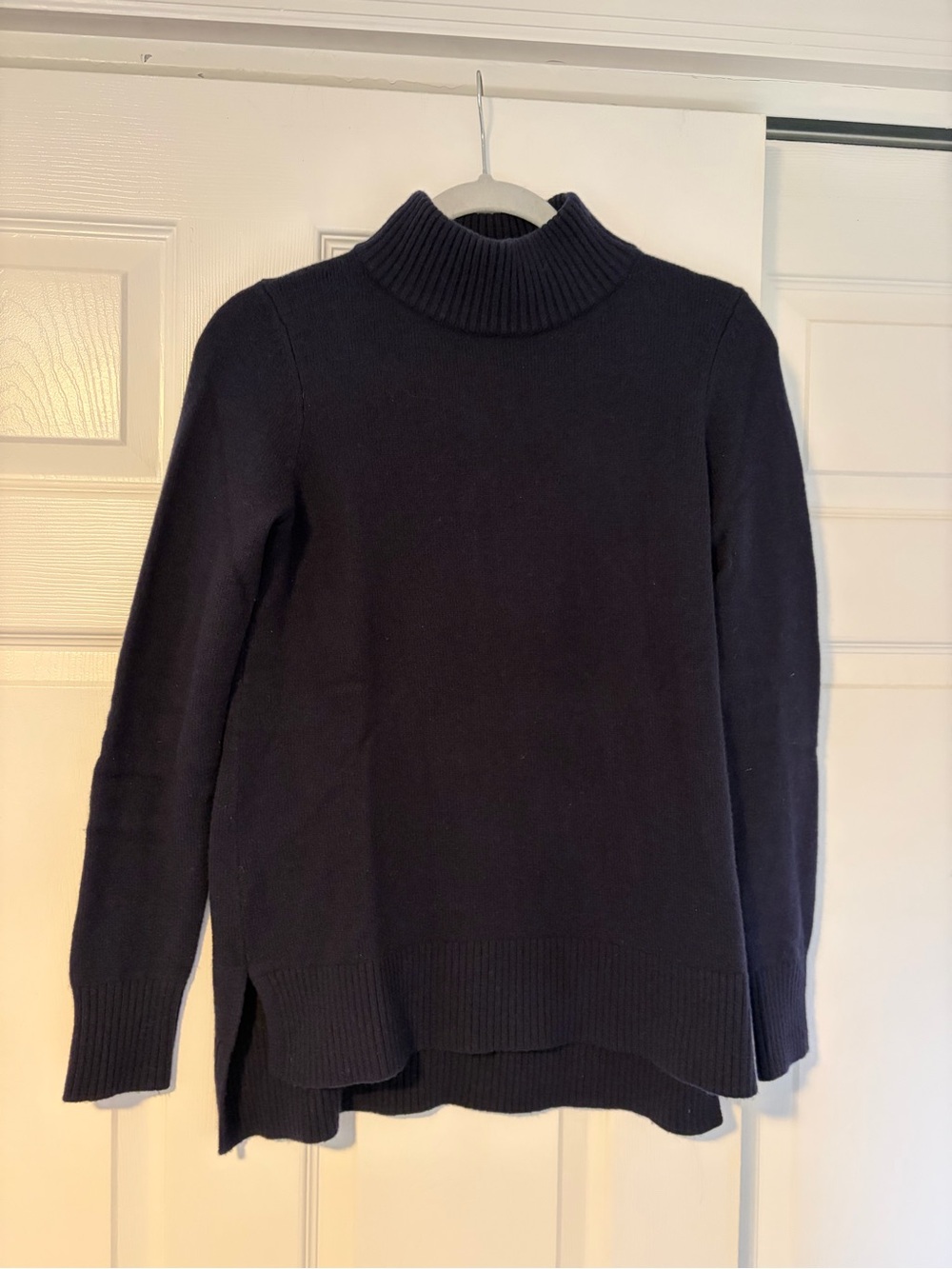 Boden Wool Navy Blue Mock Neck Sweater